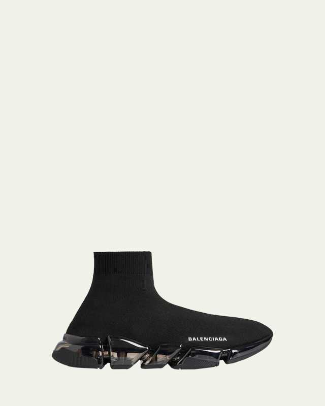 Speed 2.0 Knit Graffiti Clear-Sole Sneakers